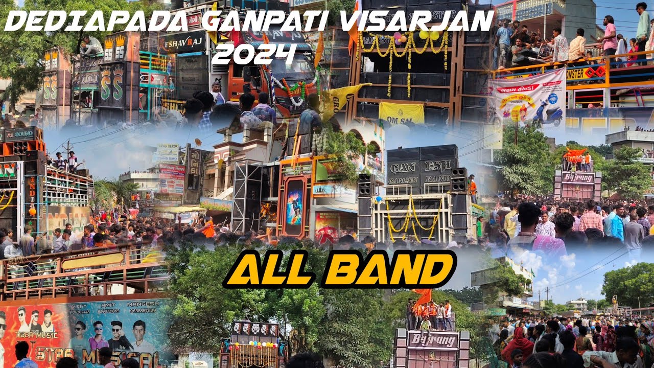 DEDIAPADA GANPATI VISARJAN ALL BAND 2024😱😱