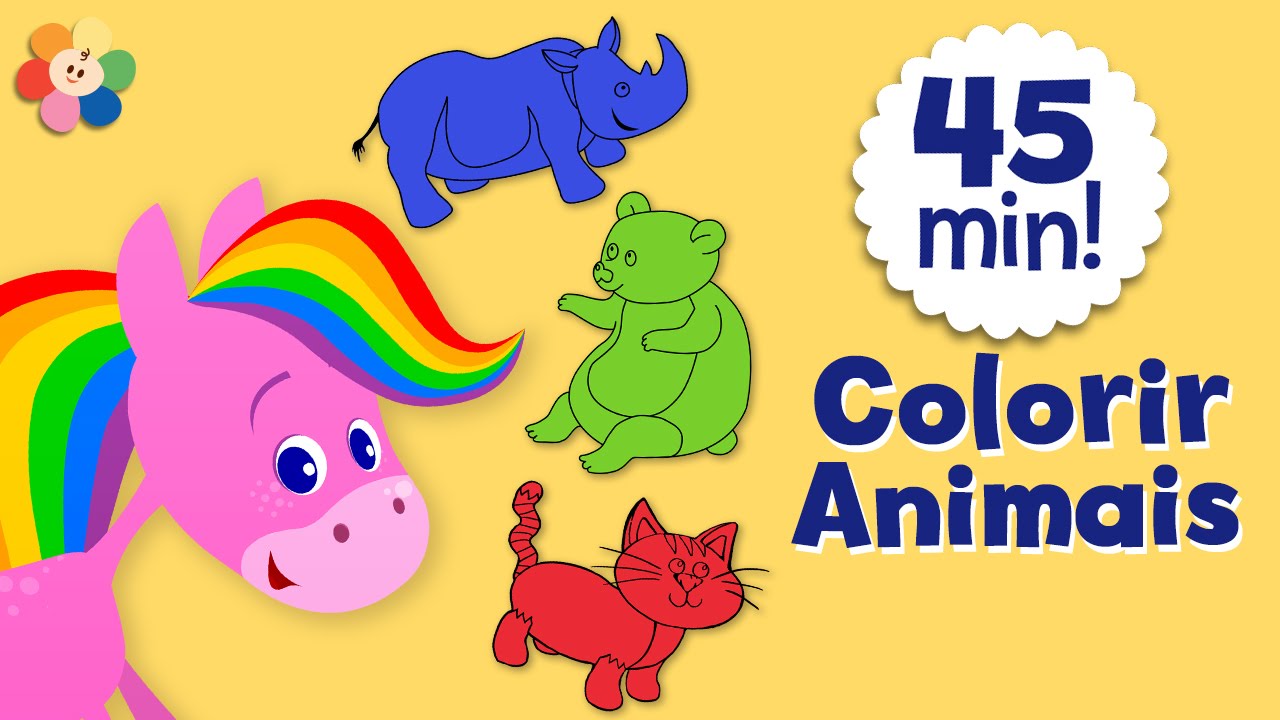 Colorir para Crianças | Colorir Animais | O Cavalo do Arco-Íris | BabyFirst