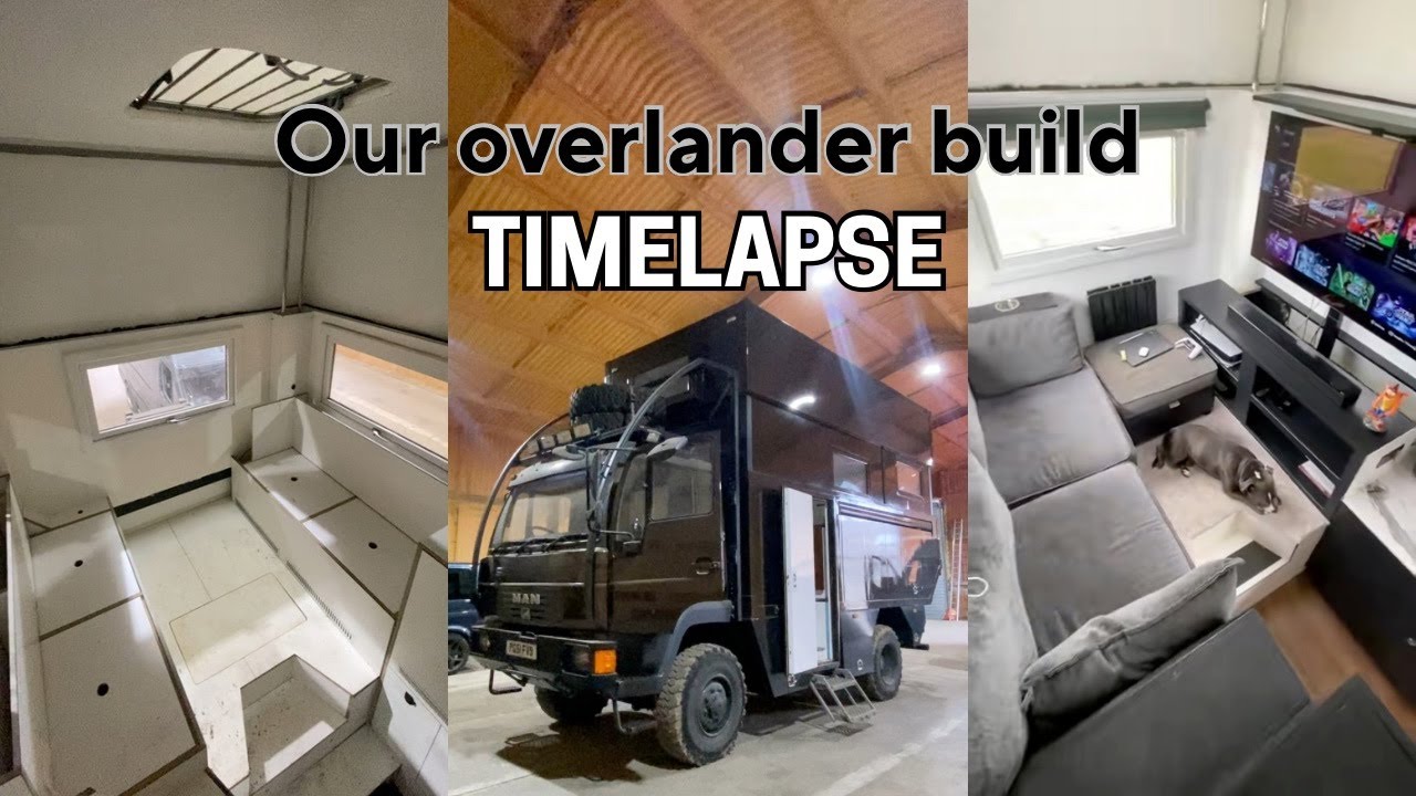 Our Overlander, tiny home, 4x4 truck build (TIMELAPSE)
