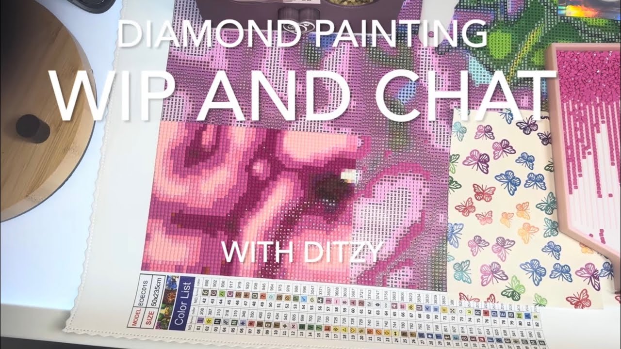 Diamond painting WIP and chat