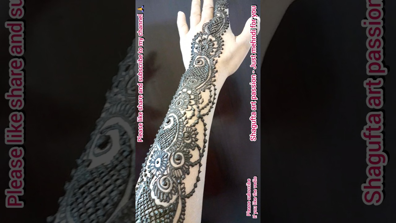 Beautiful Back Hand Arabic Mehndi Design Unique Latest #mehndi #youtubeshorts #shorts #trending #art