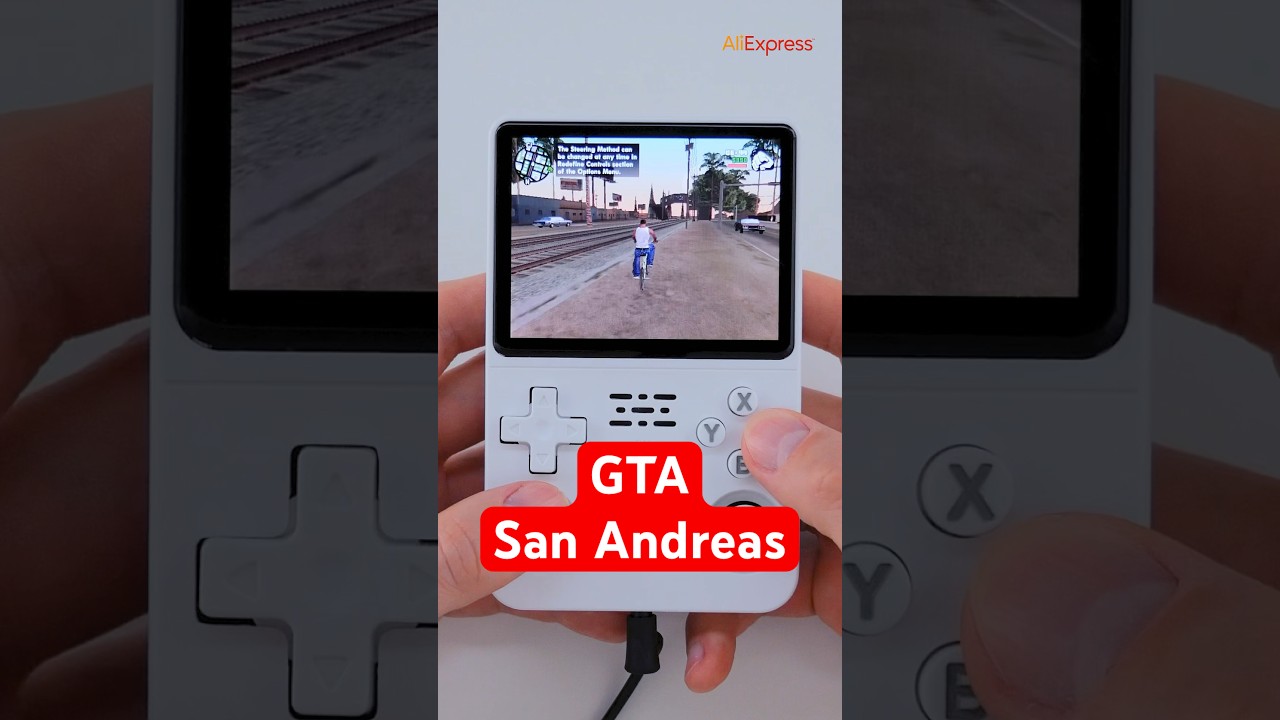 GTA San Andreas на консоли R36S #игры #gtasanandreas #r36s #aliexpress
