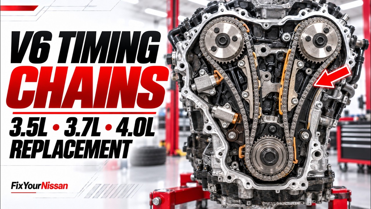Как заменить цепи ГРМ на двигателях Nissan и Infiniti 3.5 / 3.7 / 4.0 V6