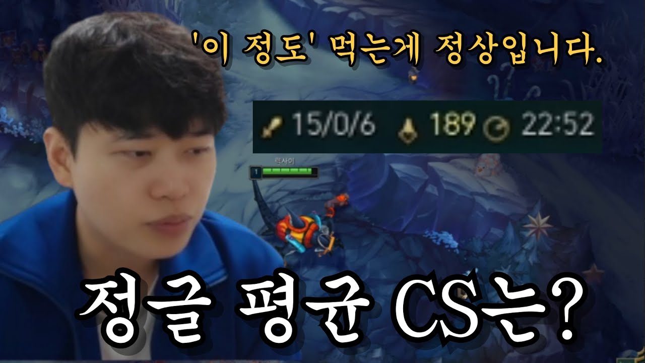 요즘 정글 CS 이 정도는 먹어야 적절합니다.