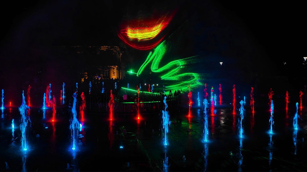 Multimedia fountain in Lublin