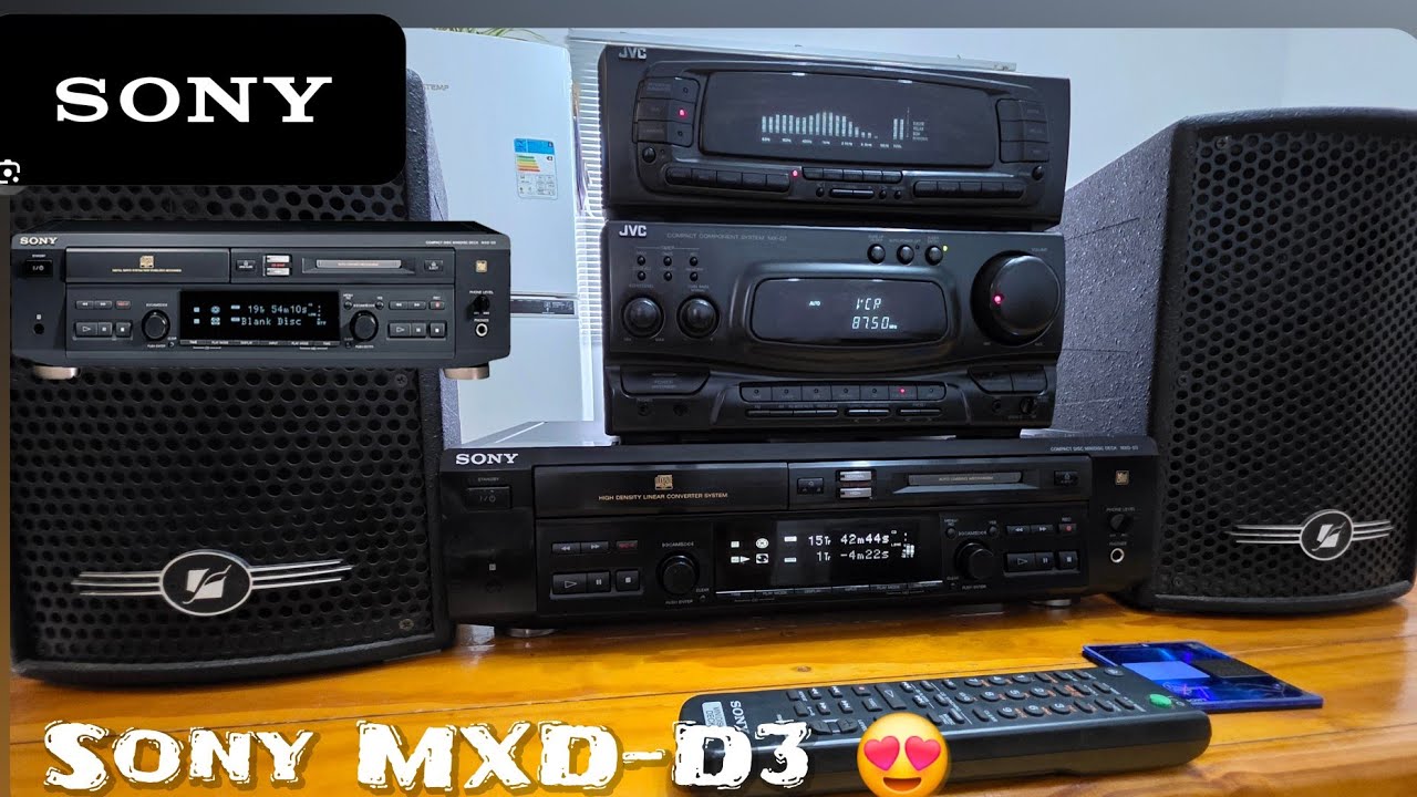 RARO SONY MXD-D3 JAPAN CD PLAYER E MINIDISC DECK.