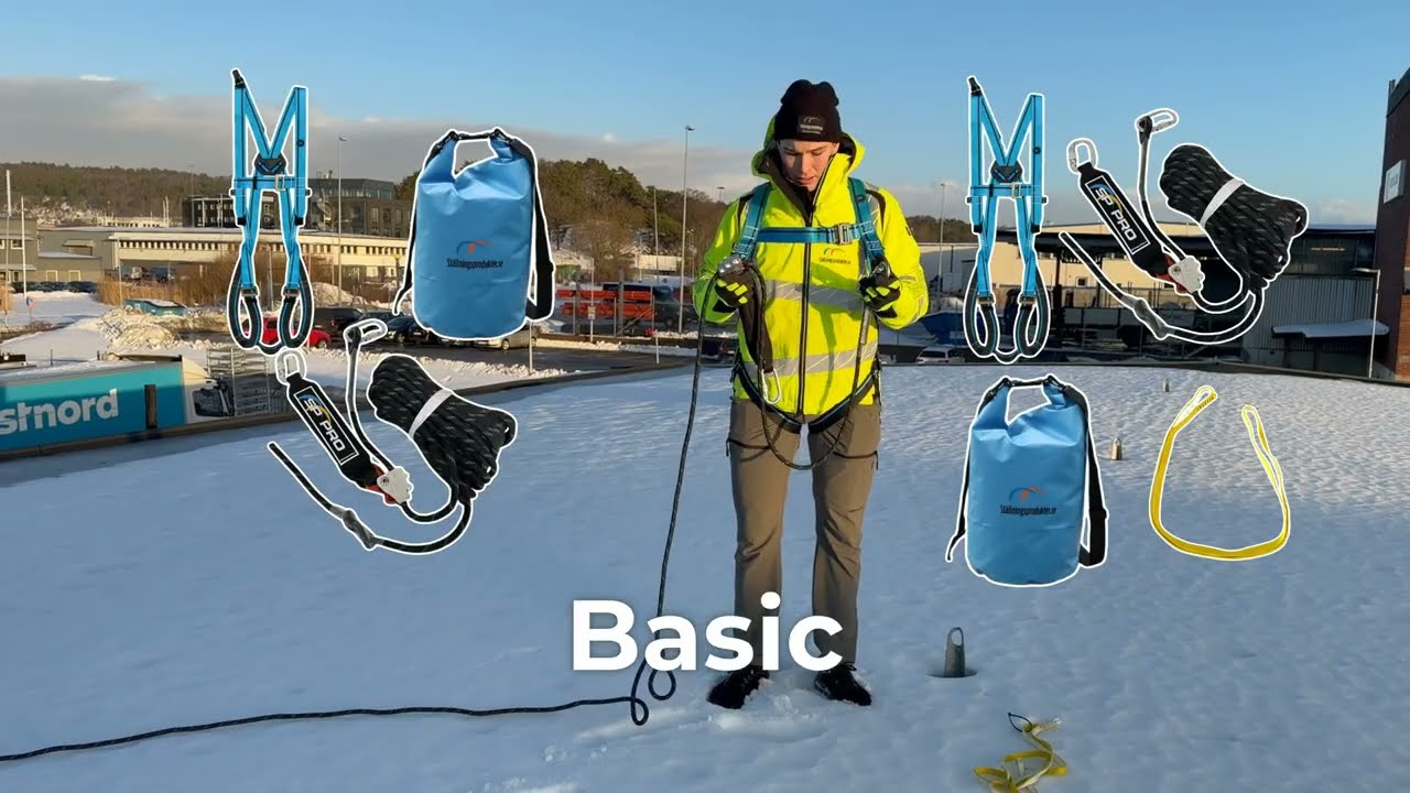 Genomgång av Fallskyddspaket med rep – Basic samt för tak- & snöarbete