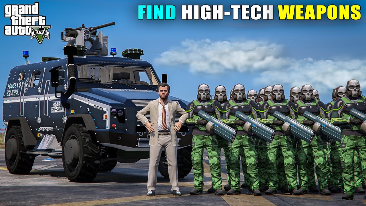 GTA 5 : MICHAEL PRESIDENT FOUND HIGH TECH WEAPONS || BB GAMING