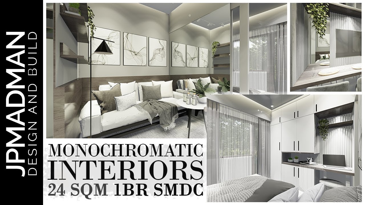 SMDC 24sqm 1BR Tiny Condo Makeover : Monochromatic Style | SHORE Residences