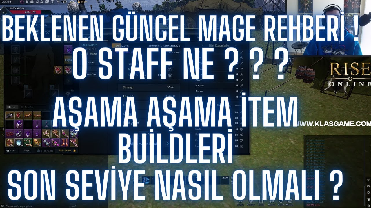 Rise Online Güncel Mage Rehberi | Aşama Aşama İtem Dizilimi !
