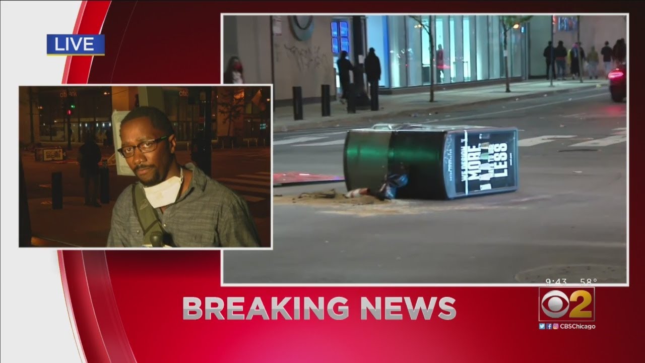 Surveying The Damage As George Floyd Protests Turn Violent Downtown