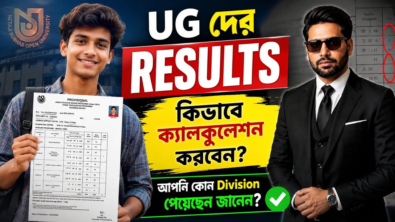 NSOU Result 2025-26: What is SGPA? Pass or Fail? Know all about First Division, Second Division.U...