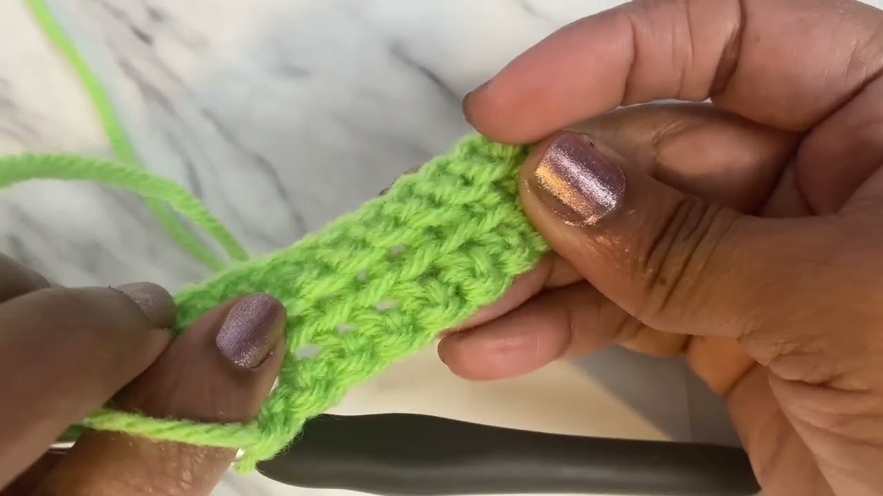 sida loo sameesto  crochet Ridged lines stich
