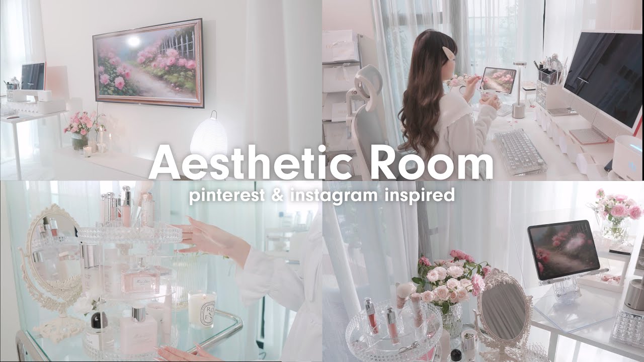 MY PINTEREST ROOM VLOG. Coquette, pink aesthetic, pinterest inspired. Unbox new Dior products 2024