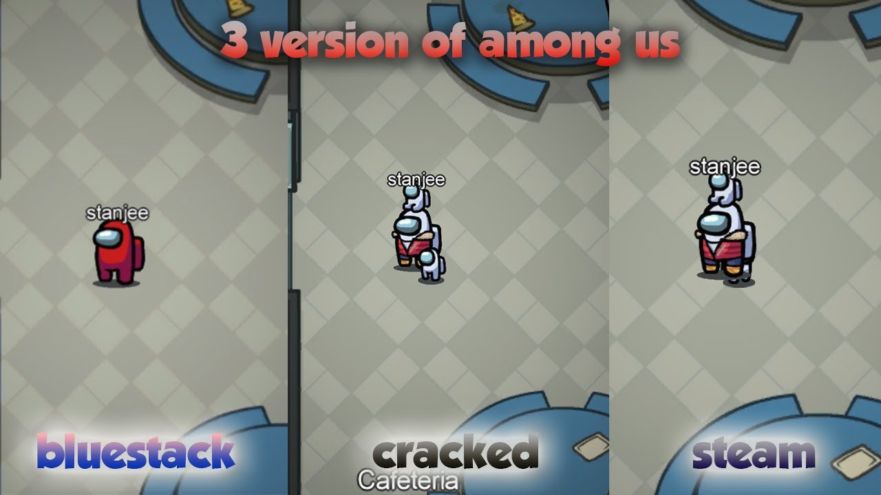 among us comparsion - bluestack/cracked/steam