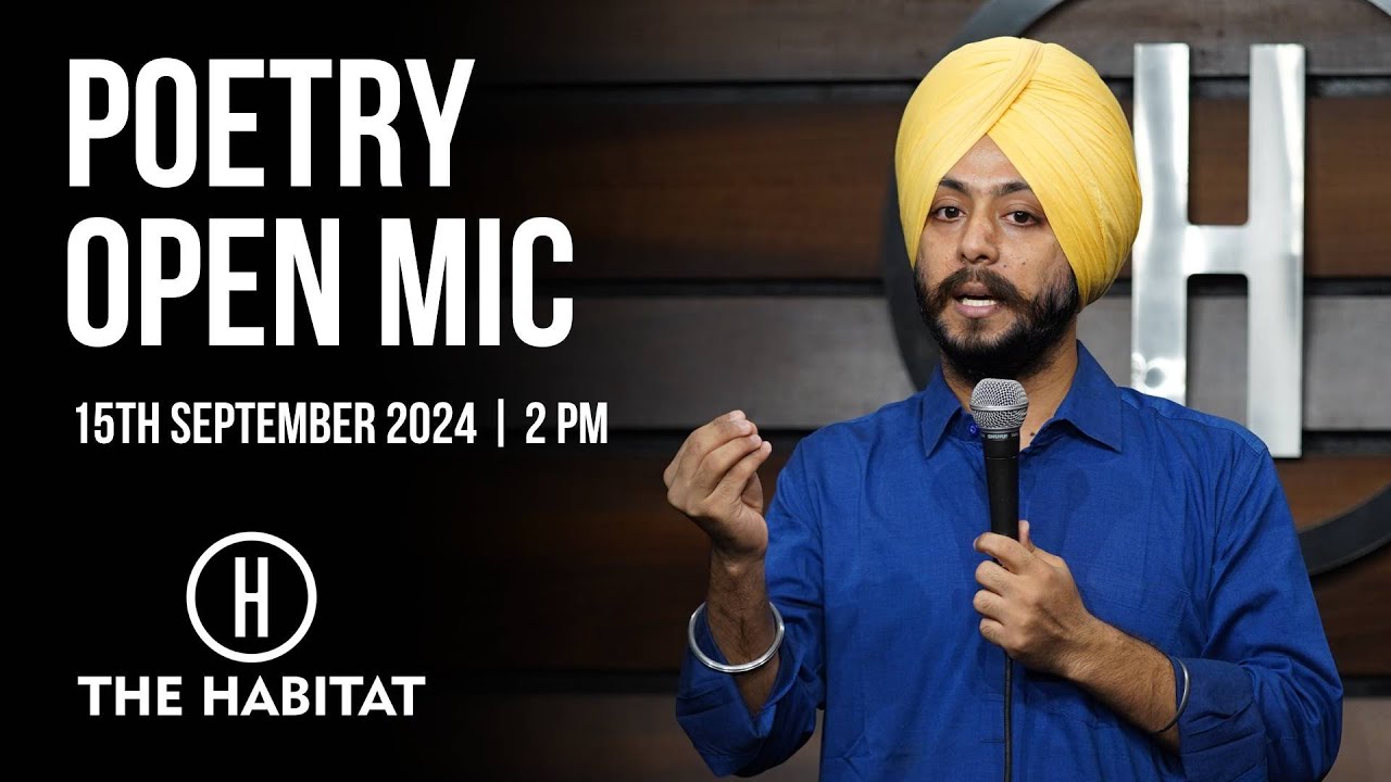 Live Poetry Open Mic at The Habitat 15th September 2024 | 2 PM