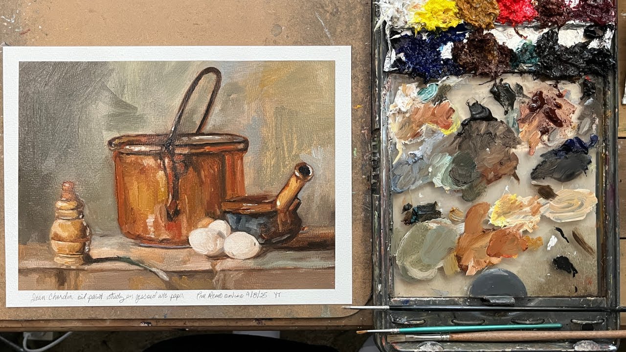 Master Study Monday Jean-Baptiste-Sim&eacute;on Chardin Still Life in Oil Jean Baptist Simeon