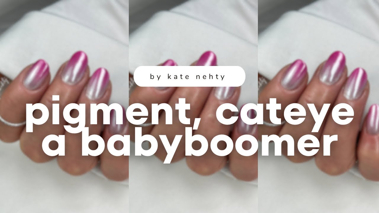 Drolící se gel?! | Doplňky s cat eye gel lakem, babyboomerem a pigmentem 💅🏻 | Kate nehty