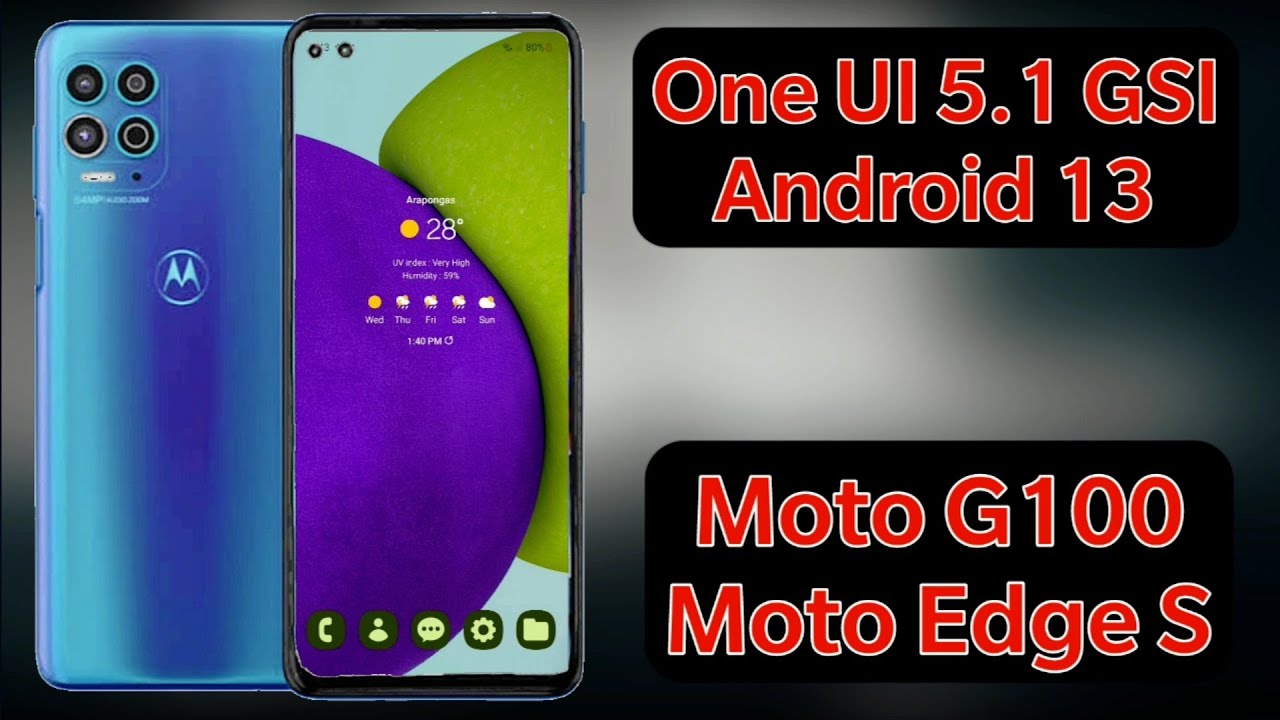 Instalei a GSI da One UI 5.1 Android 13 no Moto G100