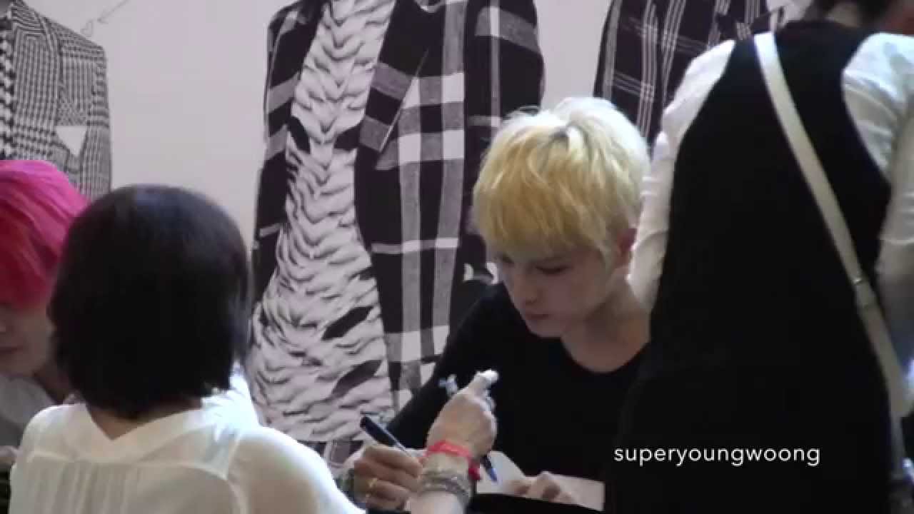 [Fancam] 140811 JYJ Fansign - super cute JJ with his bubble tea