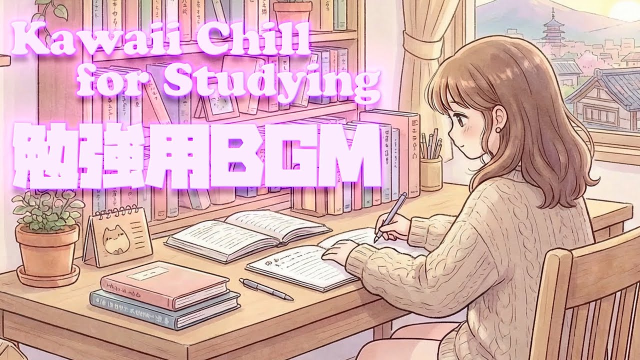 1Hour of Feel-Good Kawaii Chill🎀Study With Me!【勉強用BGM/作業用BGM/配信用BGM/1時間耐久/free/lofi/backgroundmusic】