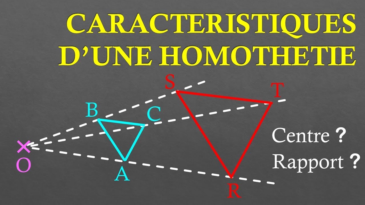 3e Trouver le centre et le rapport d'une homothétie