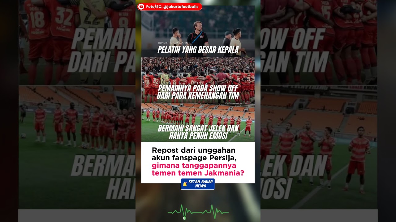 luapan kekecewaan Jakmania terhadap timnya, Persija Jakarta