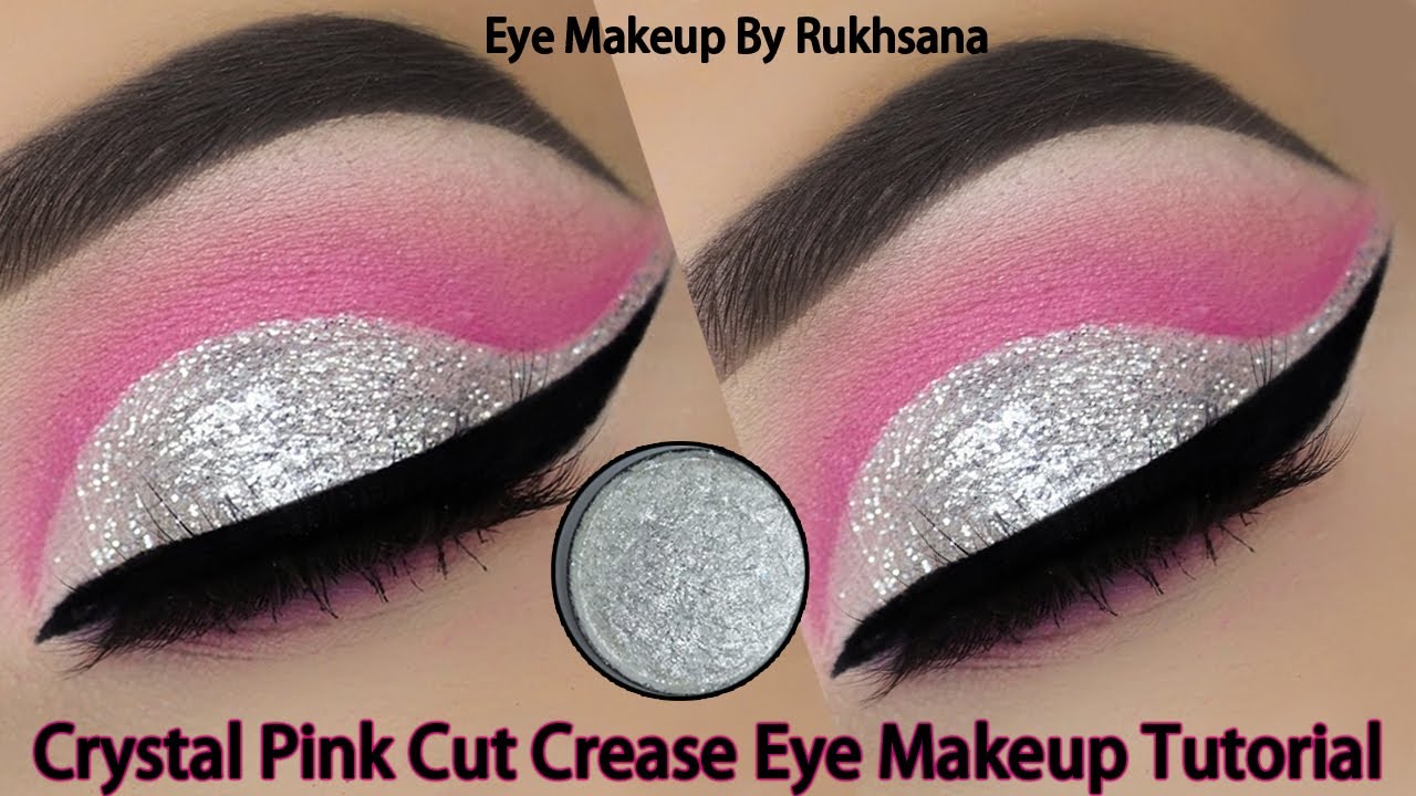 Crystal Pink Cut Crease Eye Makeup Tutorial