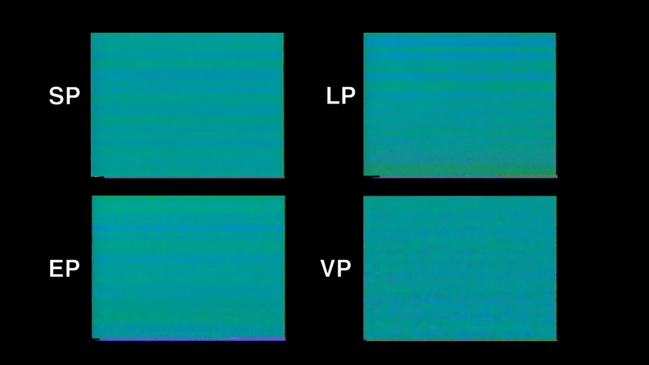 VHS Tape Damage on all 4 tape speeds comparison