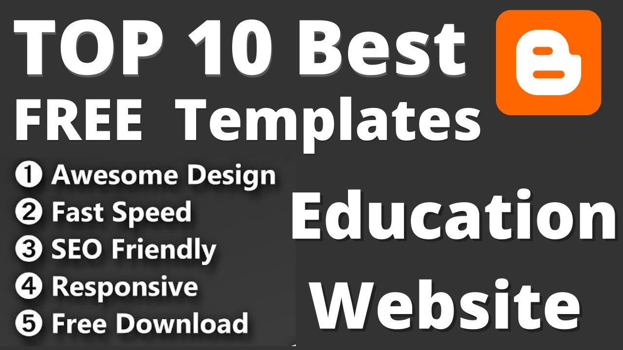 TOP 10 Best FREE Blogger Templates For Education Website | Education Website blogger templates 2023