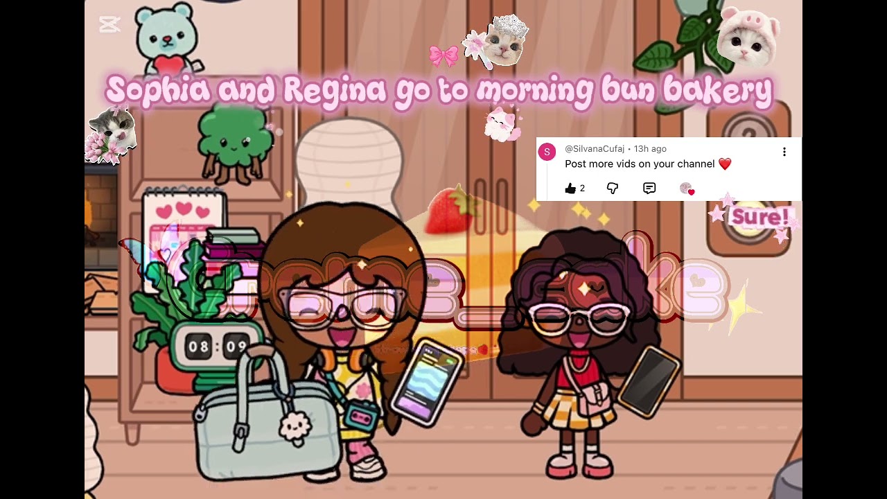 Sophia and Regina go to morning bun bakery 🥯 🦋🍯🎀🍀🌱🍬
