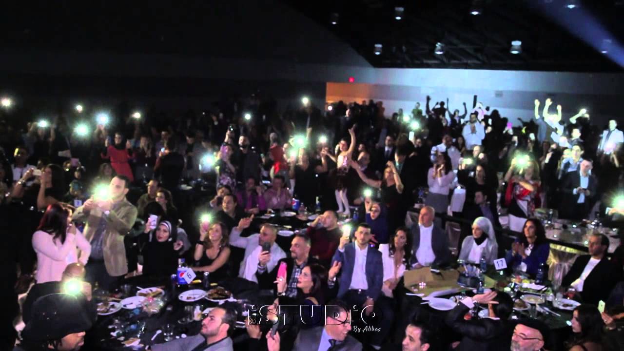 لحظة دخول السوبر ستار حسين الديك القاعة . Civic Center Dearborn Mi