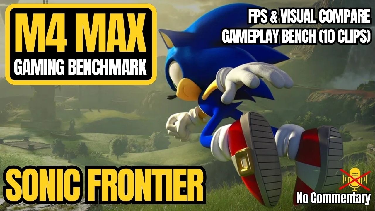 Sonic Frontiers on M4 Max - 1440p Mac Gameplay Benchmark CrossOver