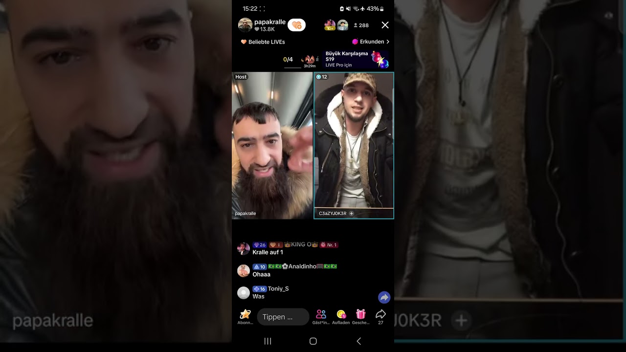 Papakralle Live ANSAGE an Yasser Abou-Chakker, ArrogantePate & KürtIbo 😵
