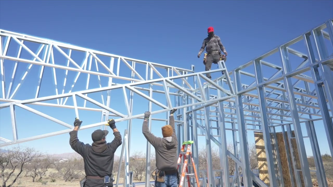 DIY FrameUpNow Installation of Trusses #frameupnow #diyhome #coldformedsteel