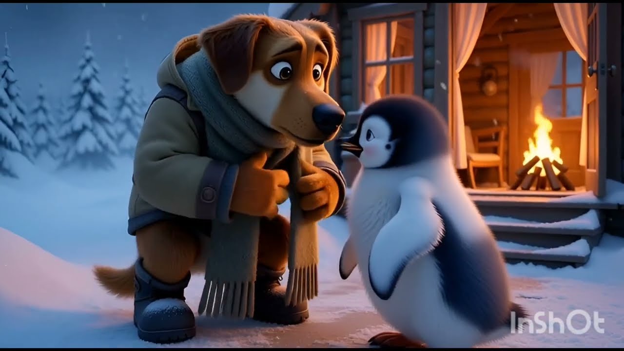 “Barf Me Phansa Pinguin… Dog Bana Farishta 🐧❤️🐶”#youtubevideo #viralvideo #cuteanimal 