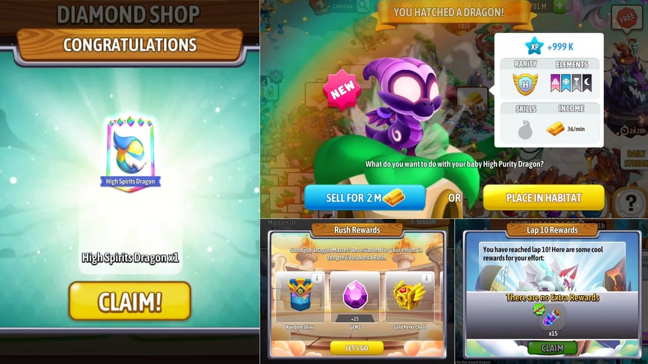 #907. Dragon city | New High Spirits Dragon Shiny Sticker Card is here 🤑🤑 | Obtain new High Purity.