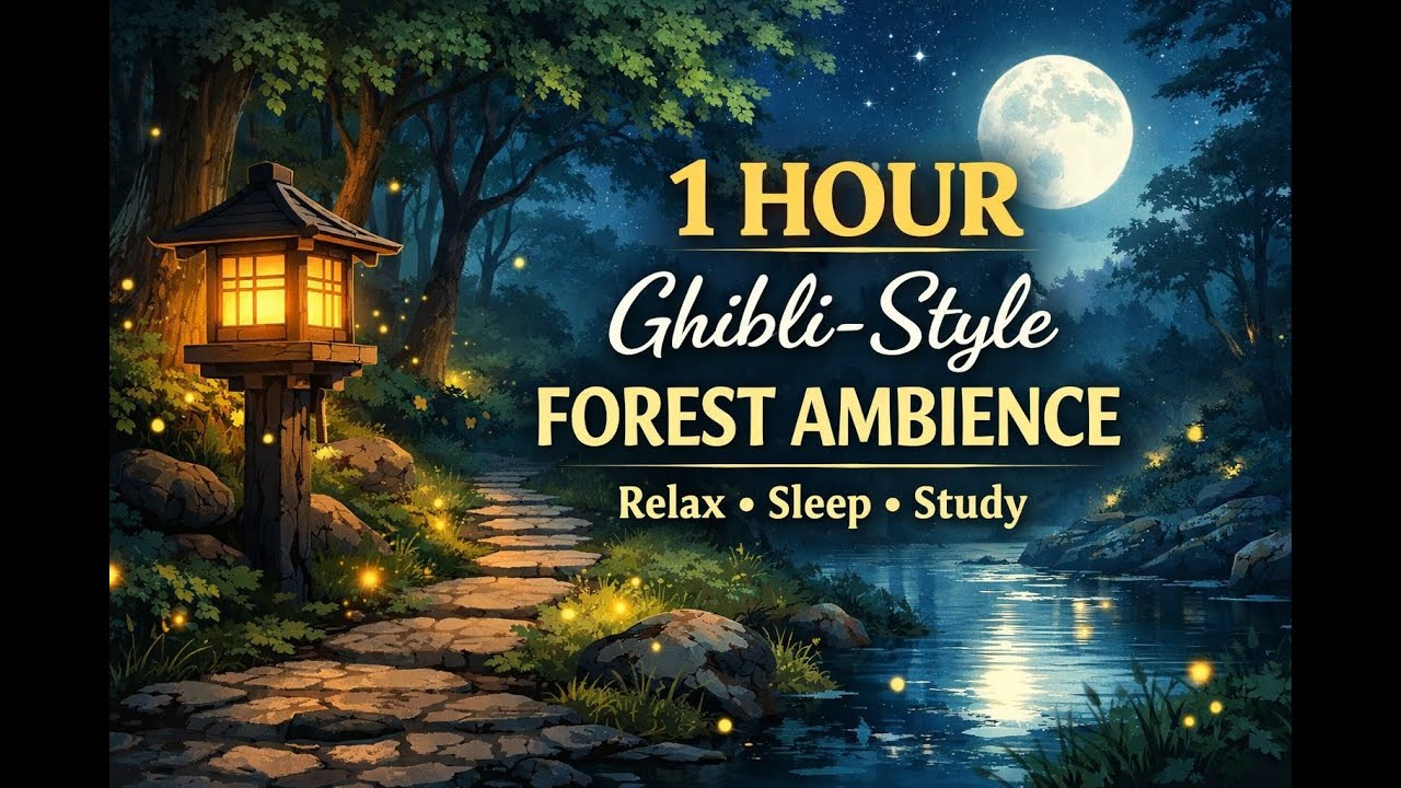 1 Hour of Peace in a Ghibli Forest 🌿 | Deep Sleep & Study ASMR