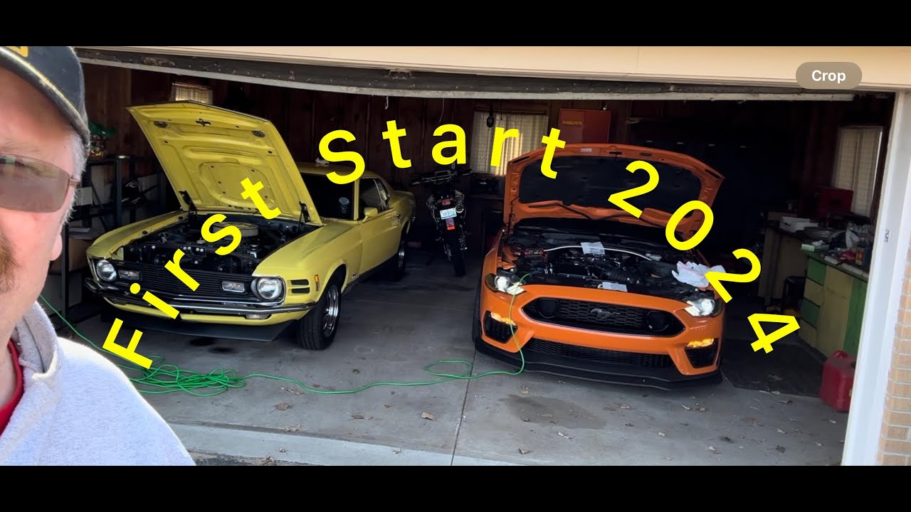 First start up of 2024!!! 2021 Mustang Mach 1 & 1970 Mustang Mach 1, Come on spring!!!!