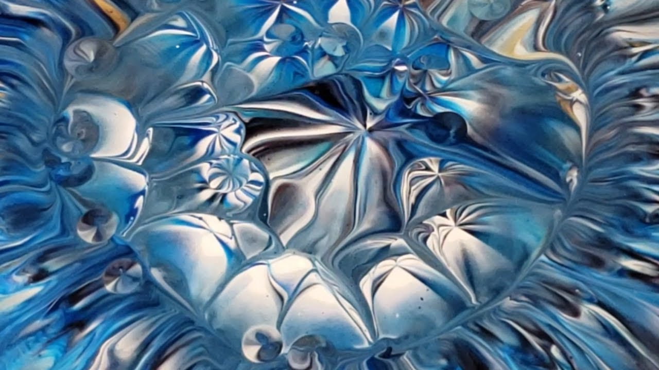 Acrylic Pouring Colander Pour: Kaleidoscope Effect by Molly's Artistry