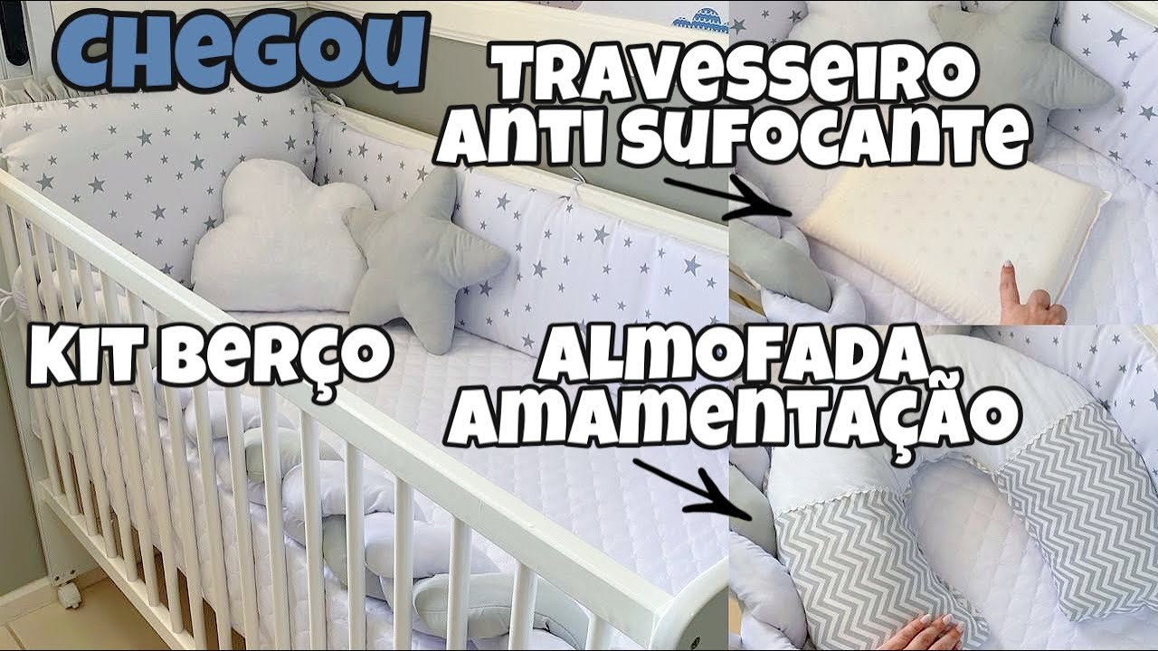 ENXOVAL DO BEB&Ecirc;: CHEGOU O KIT BER&Ccedil;O, ALMOFADA DE AMAMENTA&Ccedil;&Atilde;O, PORTA FRALDAS E MAIS