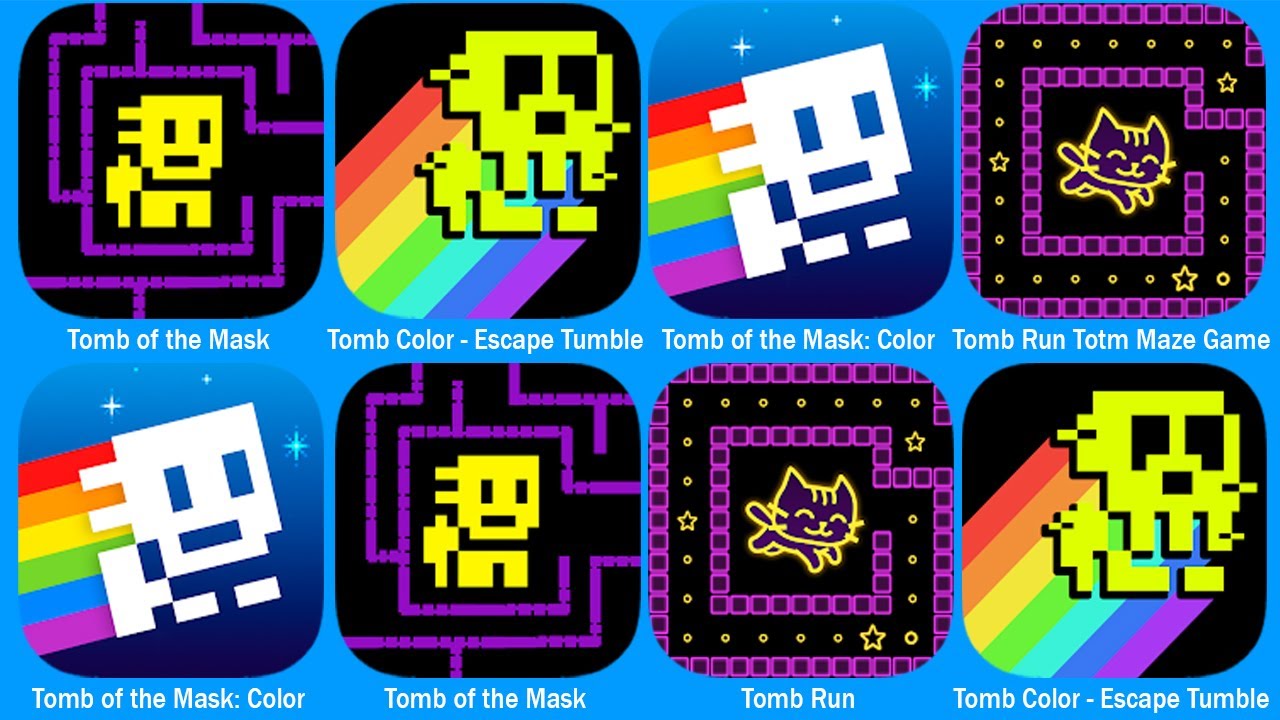 Tomb of the Mask, Tomb Color Escape Tumble, Tomb of the Mask Color, Tomb Run Totm Maze Game