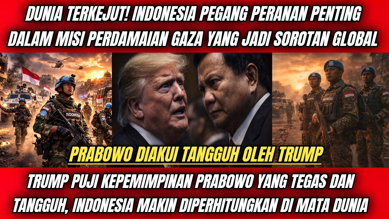 Indonesia Naik Level! Prabowo Dipuji Trump dan Dipilih Wakil Komandan Misi Perdamaian Gaza