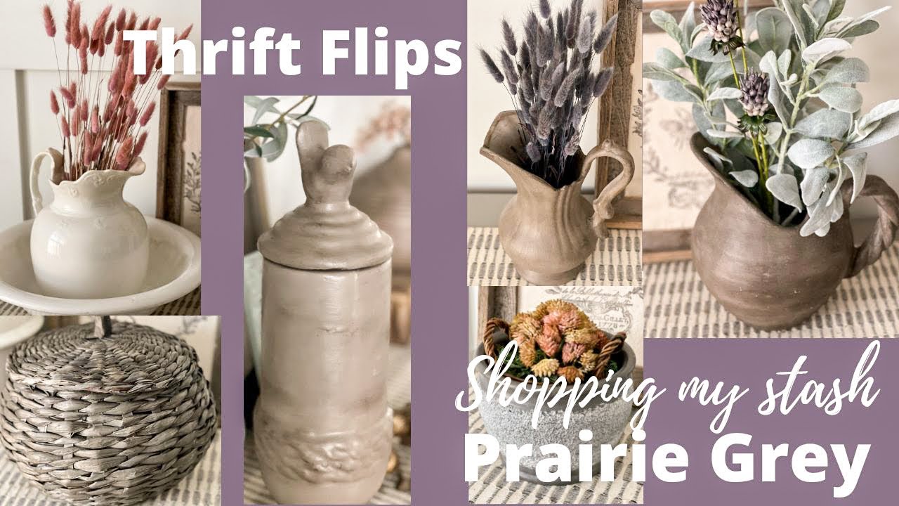 Shopping my hoard ~ Spring Thrift Flips to resell in my booth ~ DIY Paint ~ Prairie Grey