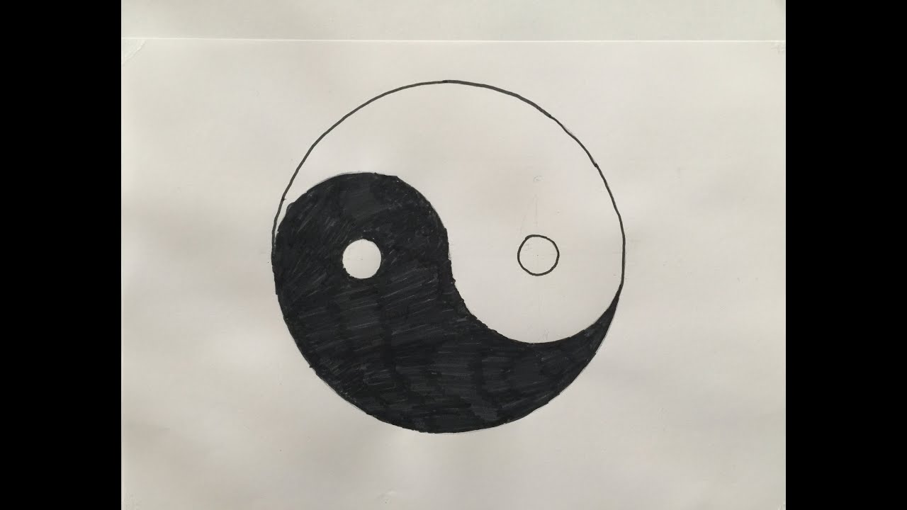 Comment Dessiner Le Yin & Yang - How To Draw The Yin & Yang.