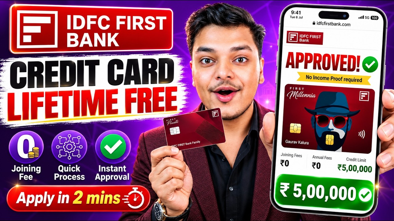 IDFC First Bank Credit Card Apply Online 2026 | Lifetime Free Credit Card | Idfc Credit Card 