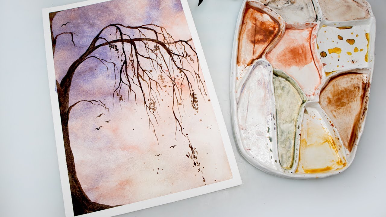 Use your LEFTOVER PAINTS - simple painting for beginners