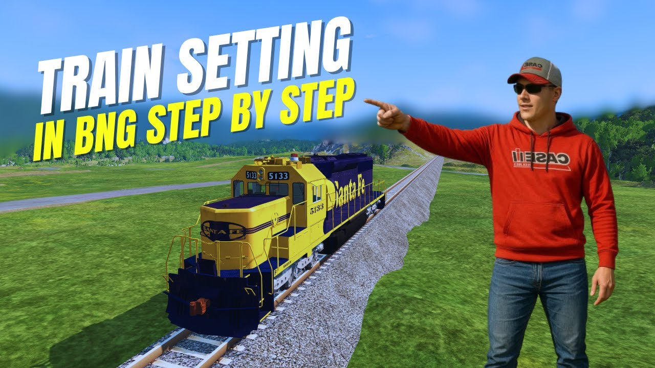 How to Set Up a Train on Track in BeamNG | Step-by-Step Tutorial