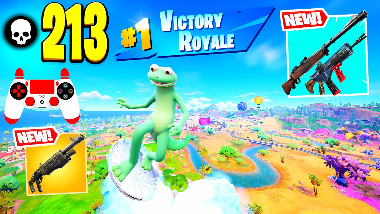213 Elims SOLO vs SQUADS – Zero Build Full Gameplay Wins (Fortnite Chapter 7 Season 1)