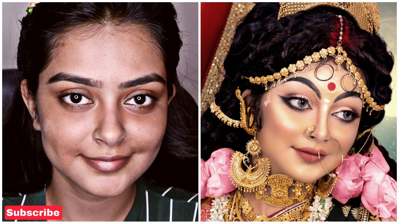 Makeup*Goddess Laxmi Makeup*Makeover*Makeup Transformation*Full Coverage Makeup*HD Bridal Makeup